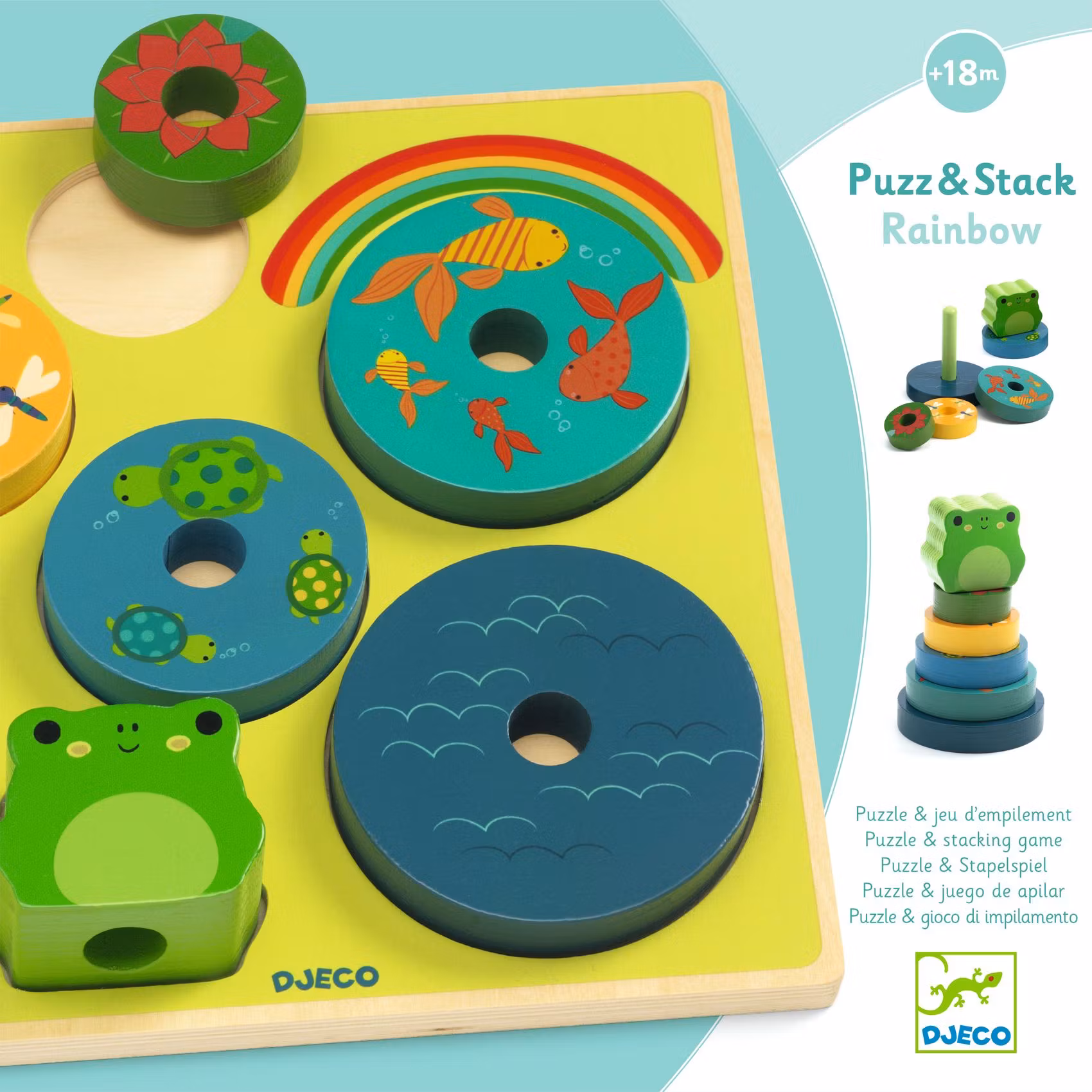 Pussel och Stapellek - Grodan i dammen