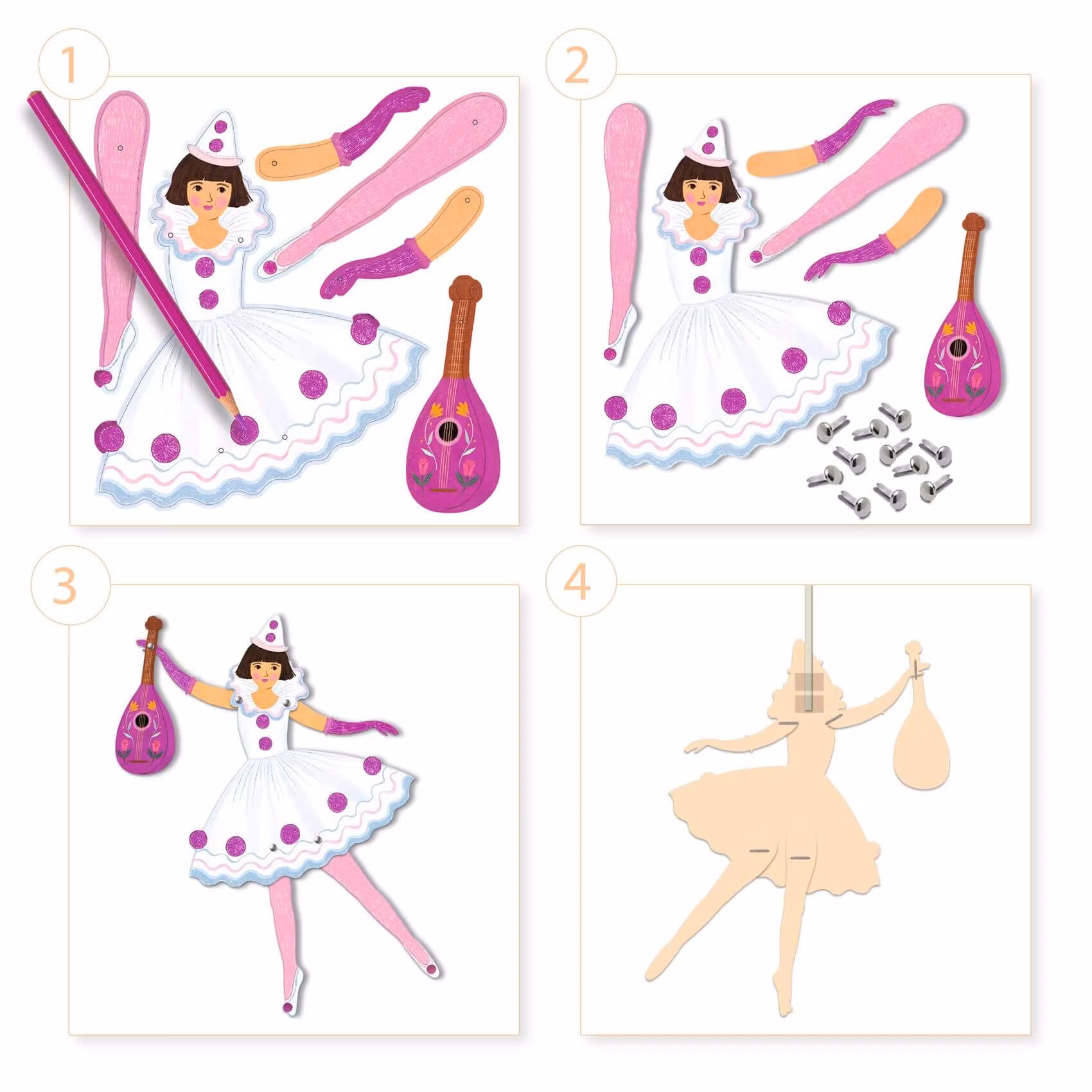 Sprattelgubbar - Tutuer (Jumping Jack, Fairies) från Djeco