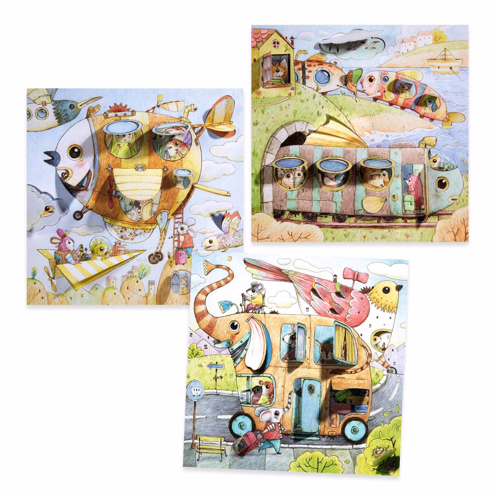 Malo's Trip - FSC MIX - 3D Färglägg från Djeco