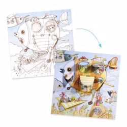 Färglägg utvikbara bilder - Sagolika farkoster