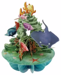 Magiska gratulationskort - Livet i havet (Fraktfritt)