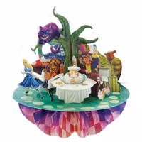 Utvikbart gratulationskort - Tebjudning hos Alice