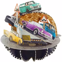 Magiskt gratulationskort - Retrobilar (Fraktfritt)