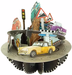 Magiskt gratulationskort - Retrobilar (Fraktfritt)