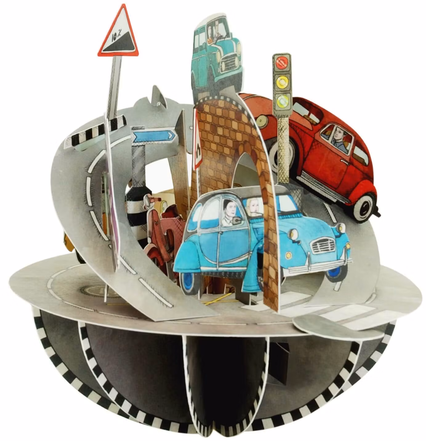 Magiskt gratulationskort - Retrobilar (Fraktfritt)