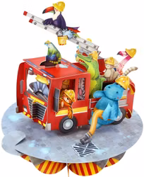 Magiska gratulationskort - Brandbilen (Fraktfritt)