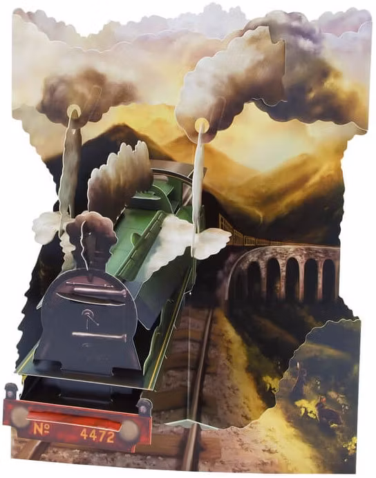 Magiska gratulationskort - Tåg (Fraktfritt)