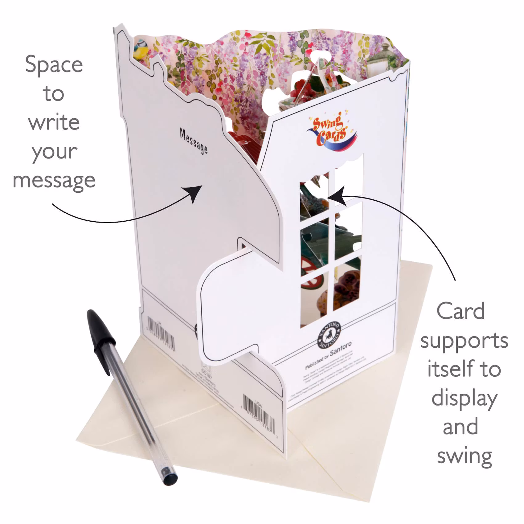 Magiskt gratulationskort - Blomsterhandlare Och Blomstervagnen (Fraktfritt)