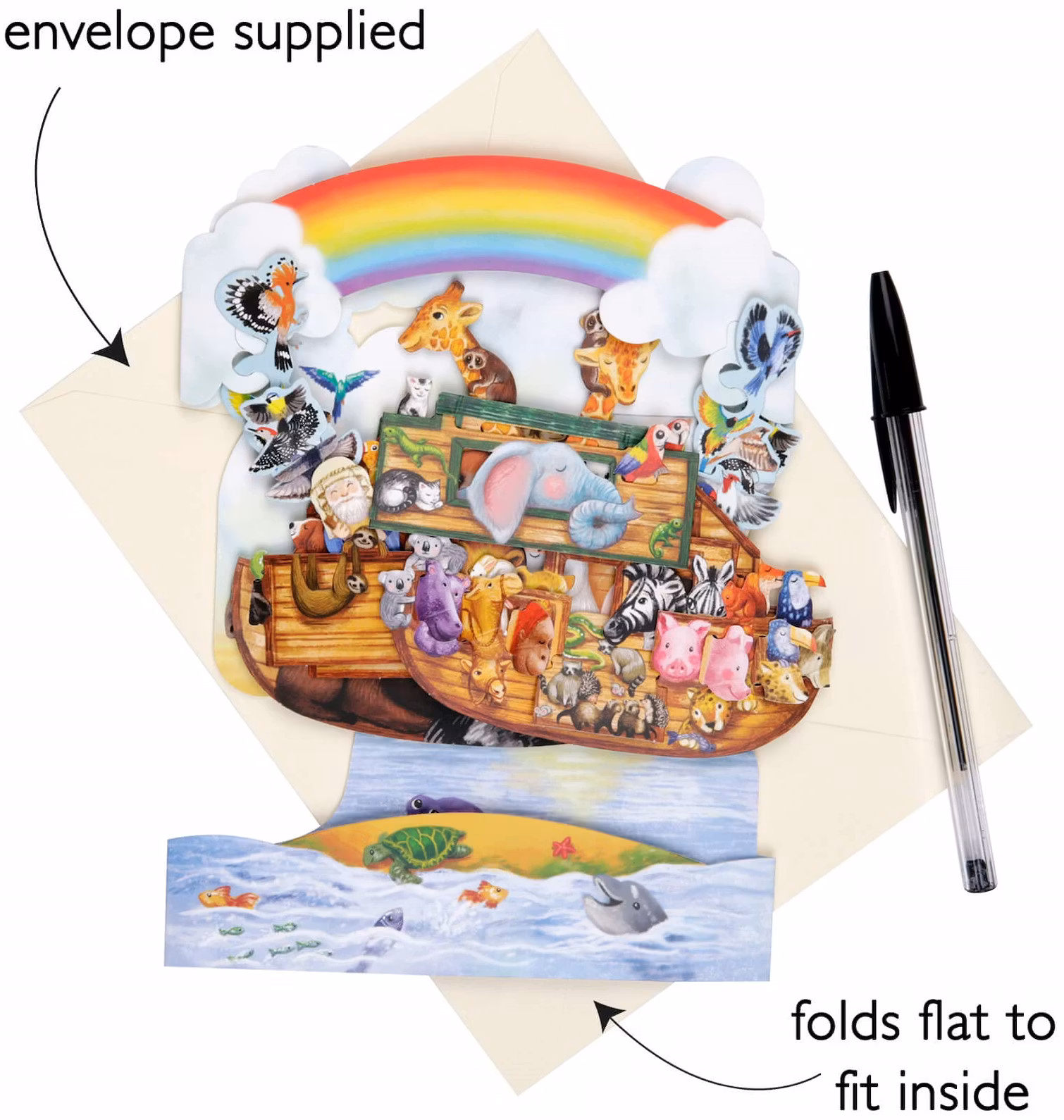 Magiska gratulationskort - Noah's Ark (Fraktfritt)