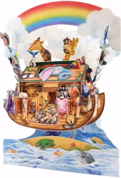 Magiska gratulationskort - Noah's ark (Fraktfritt)