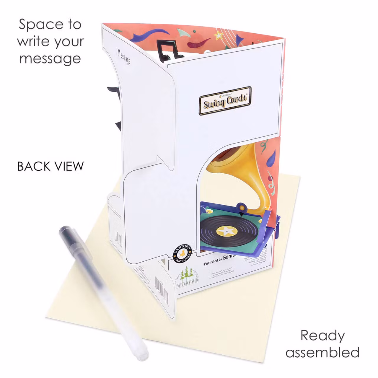 Utvikbart, magiskt julkort - Musik (Fraktfritt)