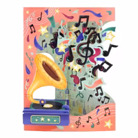 Utvikbart, gratulationskort - Musik (Fraktfritt)