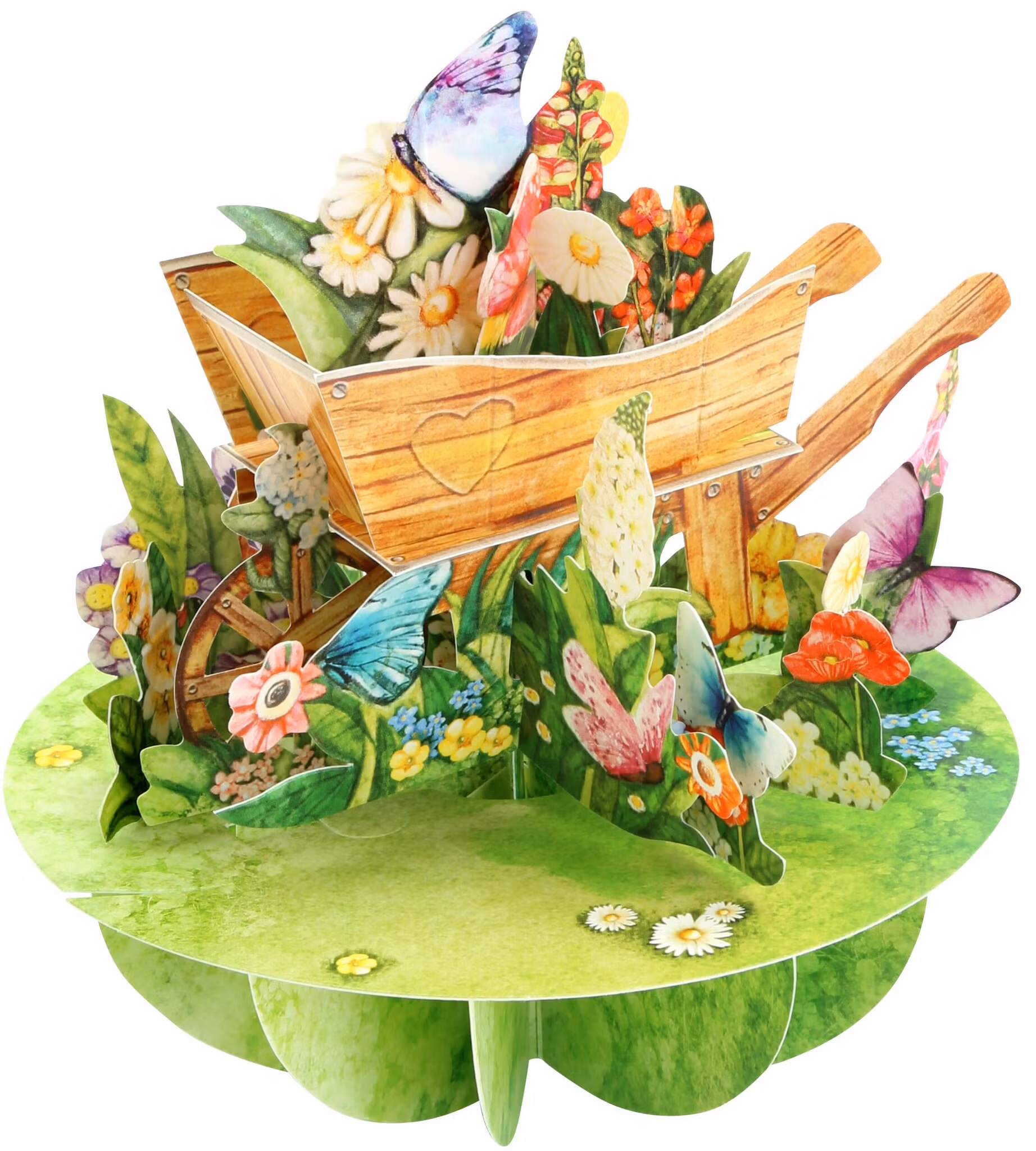 Magiska gratulationskort - Skottkärra Av Blommor (Fraktfritt)