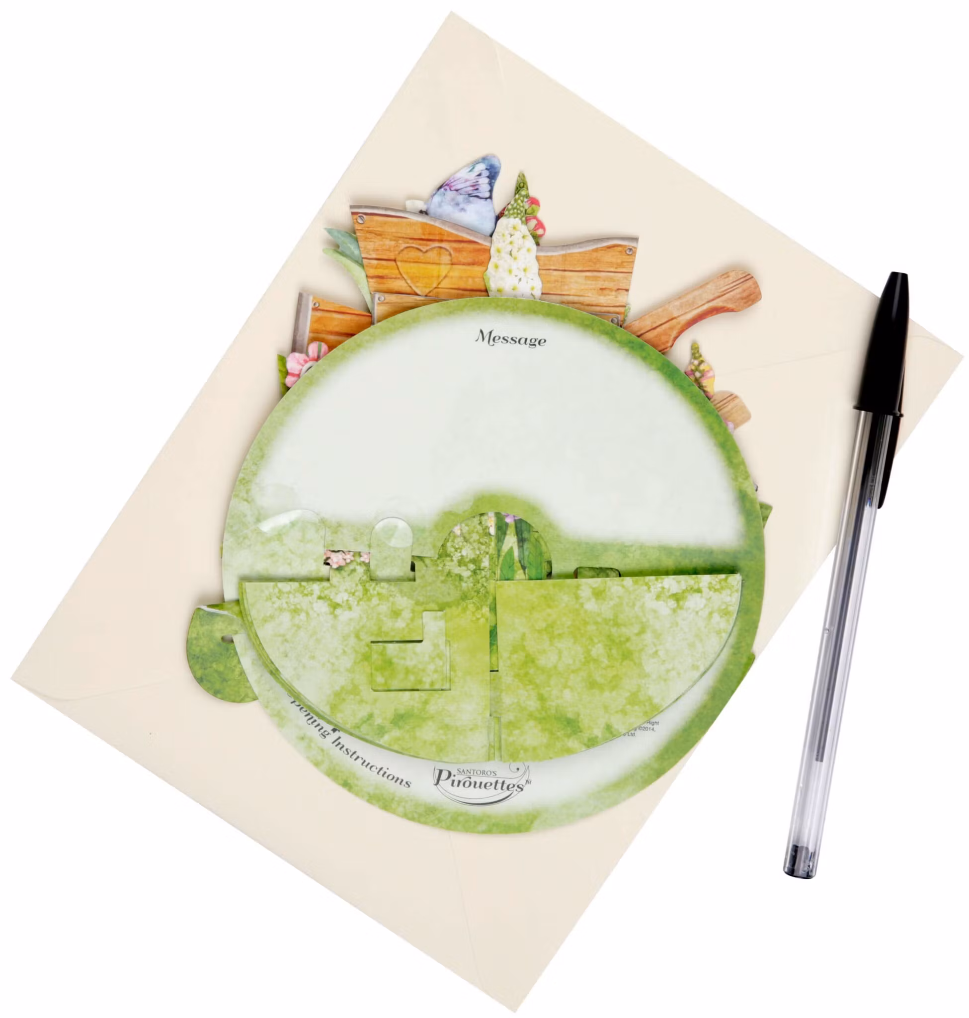 Magiska gratulationskort - Skottkärra Av Blommor (Fraktfritt)