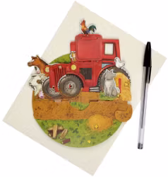 Magiskt gratulationskort - Livet på landet (Fraktfritt)