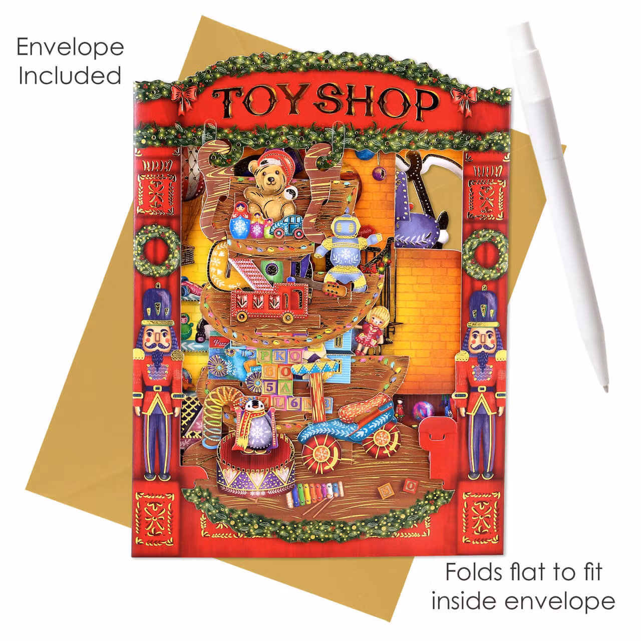 Magiskt gratulationskort - Julleksaksaffär (Fraktfritt)