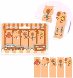 Självhäftande bokmärken - Capybara (Fraktfritt)