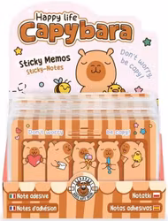 Självhäftande bokmärken - Capybara (Fraktfritt)