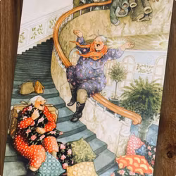 Enkelt Kort - Lyckliga damer - Åka ledstång (Fraktfritt)