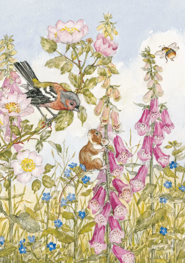Enkelt Kort - Fågel, musen och blommorna (Fraktfritt)