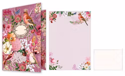 Skrivset med Brevpapper och Kuvert - Fåglar