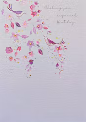 Dubbelt kort med kuvert - Fåglar på födelsedagen (Fraktfritt)