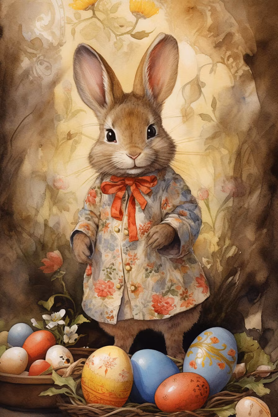 Enkelt Påskkort - Färgglada ägg (Fraktfritt)