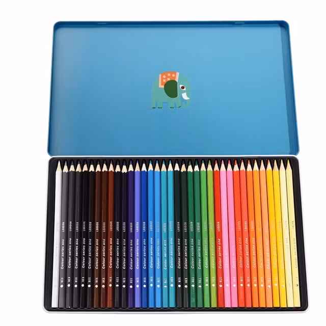 36 Pennor i plåtask - Vilda djur