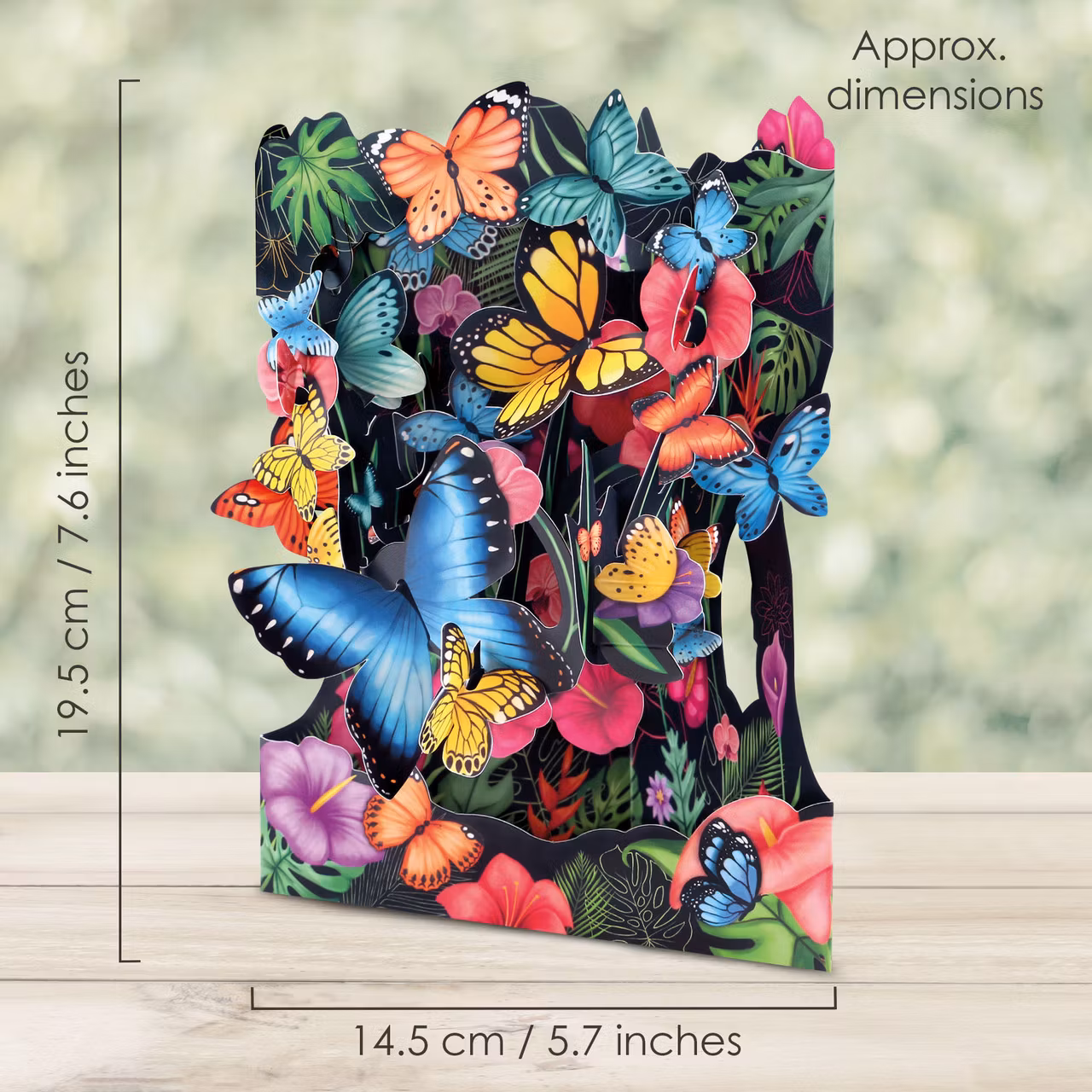 Magiskt gratulationskort - Fjärilar (Fraktfritt)