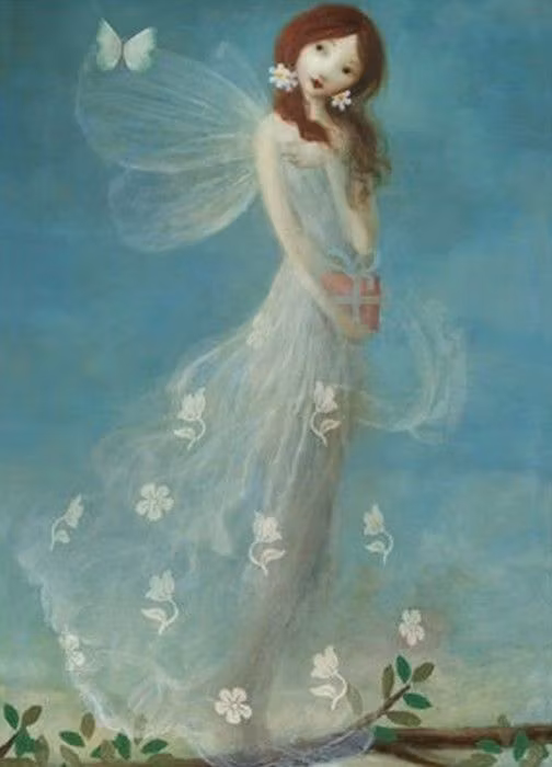 Kort med kuvert - Fjärilsälvan (Fraktfritt)