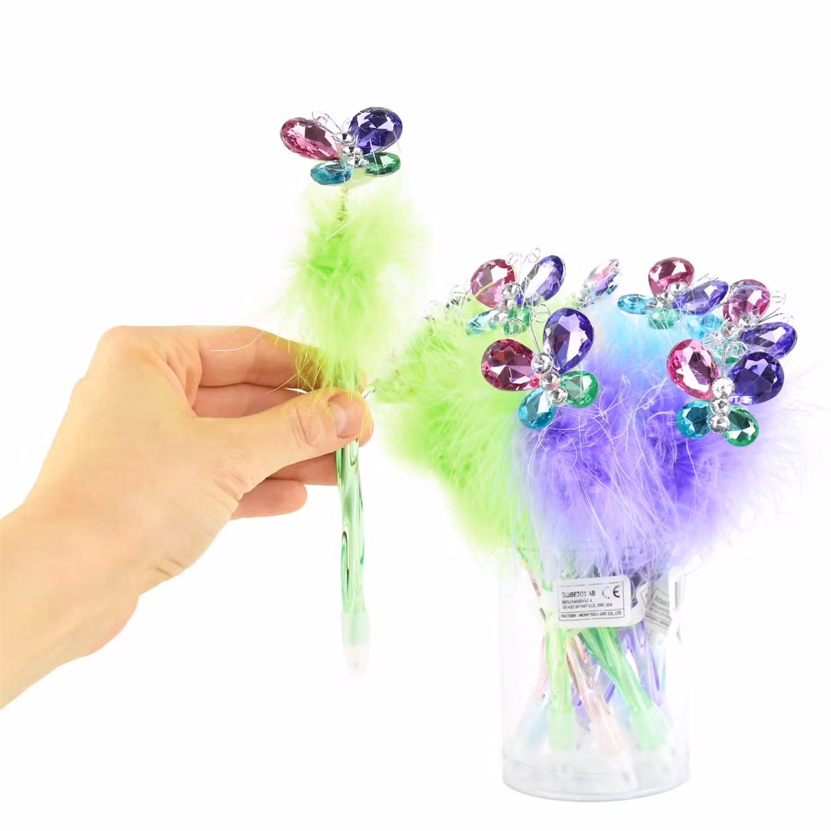 Fluffiga fjärilspennor - Välj vilken du vill ha