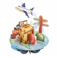 Magiskt gratulationskort - Resa (Fraktfritt)