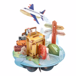 Magiskt gratulationskort - Resa (Fraktfritt)