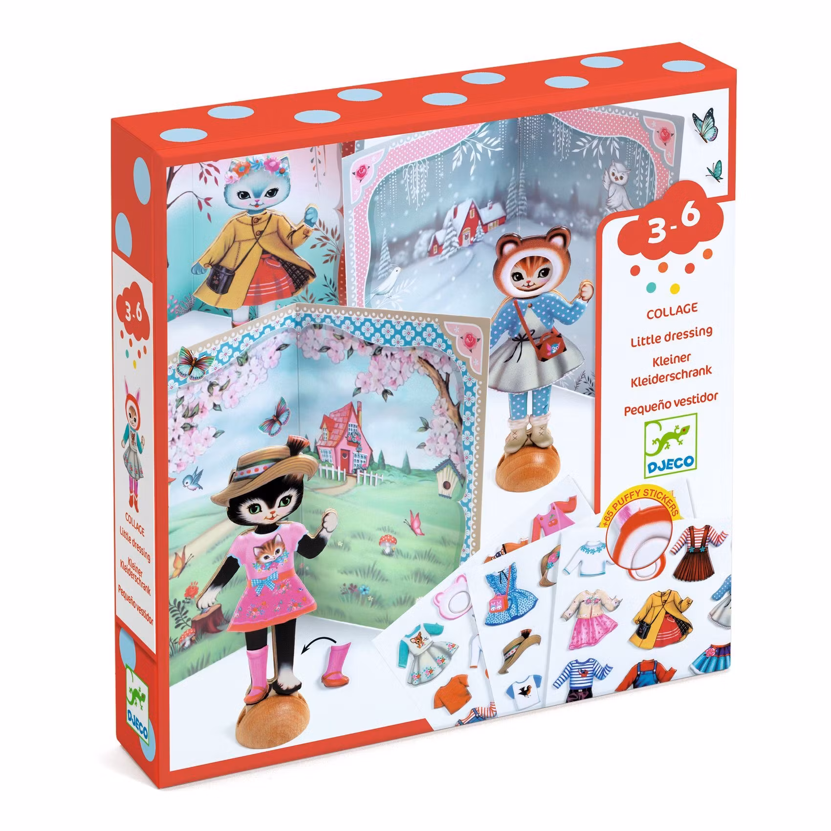 Klippdockor - Tre dockor med många kläder