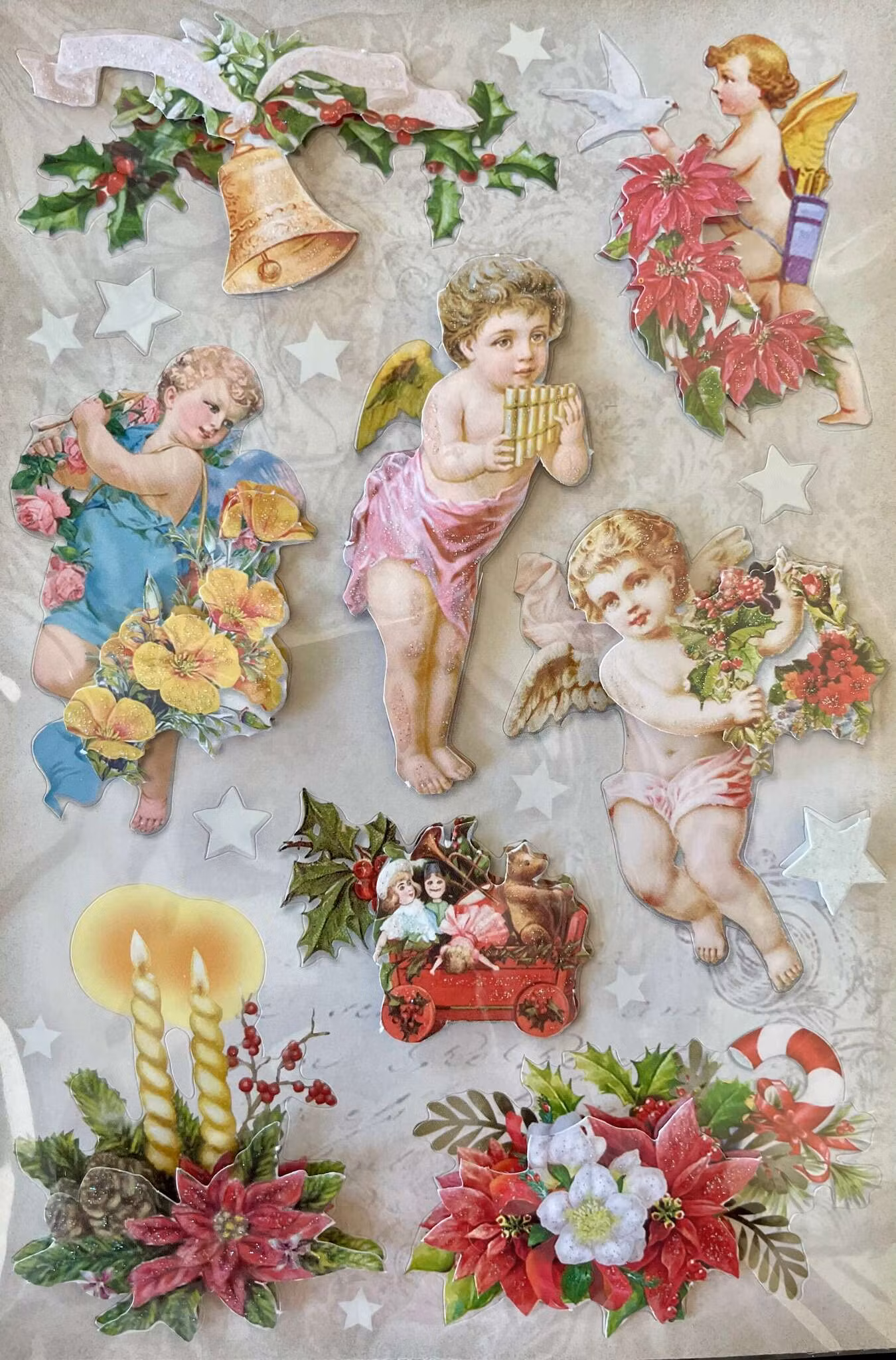 Klistermärken 3D - Glitter - Julen - Flera olika att välja bland (Fraktfritt)