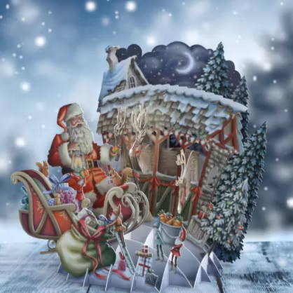 Magiskt julkort - Nordpolen (Fraktfritt)