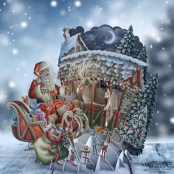 Magiskt julkort - Nordpolen (Fraktfritt)