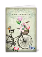 Dubbelt kort med kuvert - Grattiscykeln (Fraktfritt)