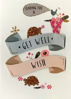 Vackert kort med kuvert - Bli snart frisk (Fraktfritt)