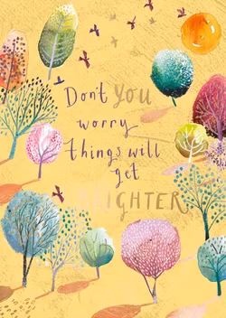 Dubbelt kort med kuvert - Det kommer ordna sig (Fraktfritt)