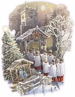 Magiskt, utvikbart julkort  - Gosskören (Fraktfritt)