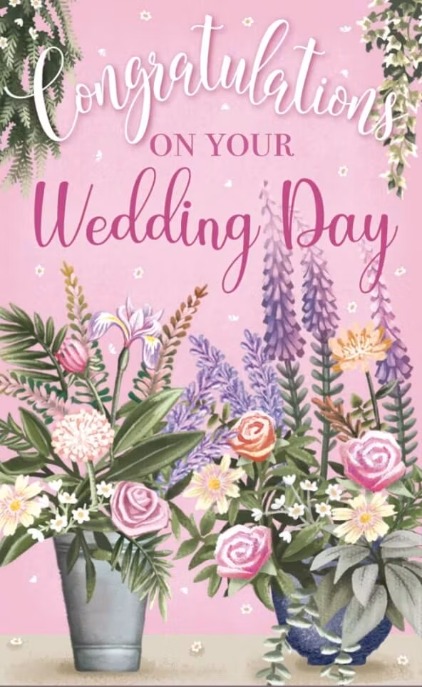 Magiskt bröllopskort - Blomstrande bil (Fraktfritt)