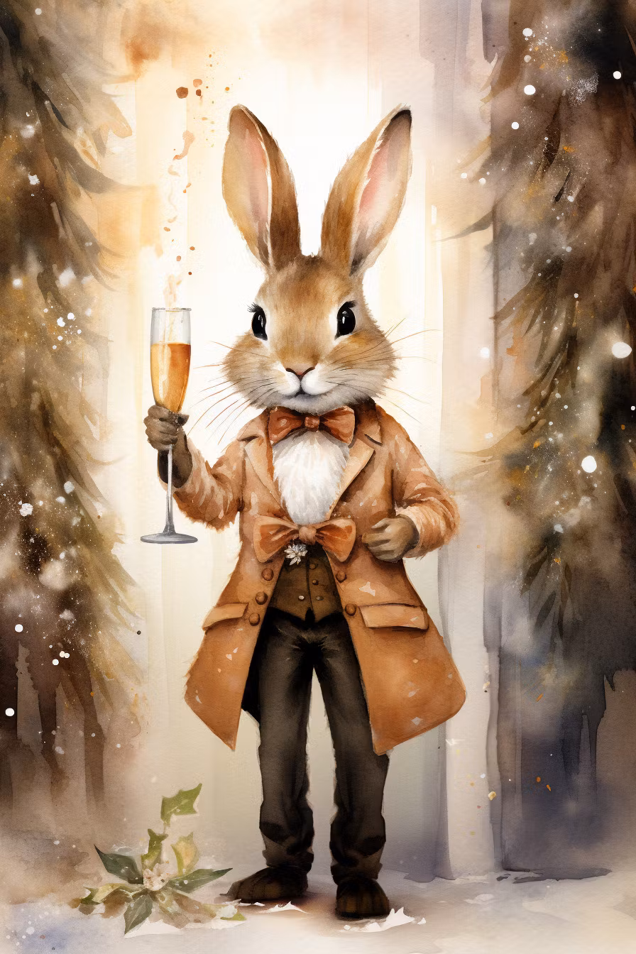 Dubbelt kort med kuvert - Skål