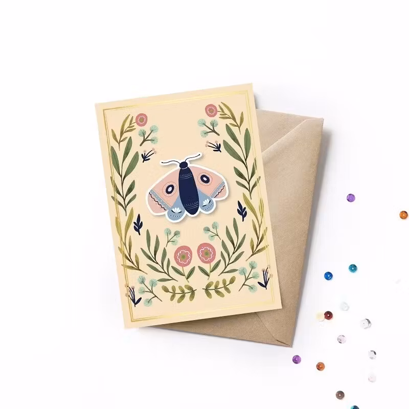 Dubbelt kort med kuvert - Fjärilen (Fraktfritt)