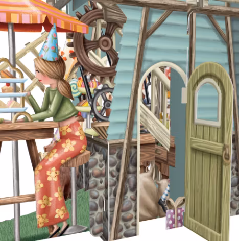 Magiska gratulationskort - Café i väderkvarnen (Fraktfritt)