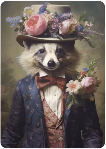 Enkelt Kort - Blomstrande grävling (Fraktfritt)