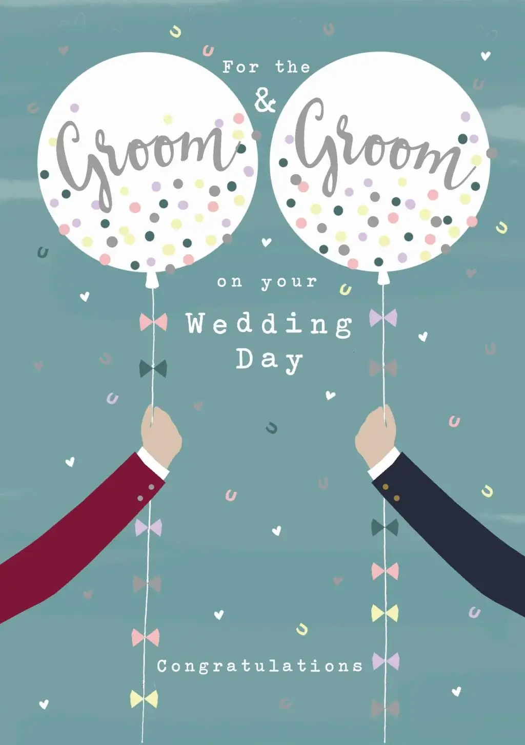 Dubbelt kort med kuvert - Groom & Groom (Fraktfritt)