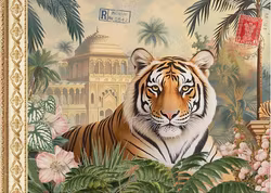 Vacker Anteckningsbok - Tigern (liggande A5)