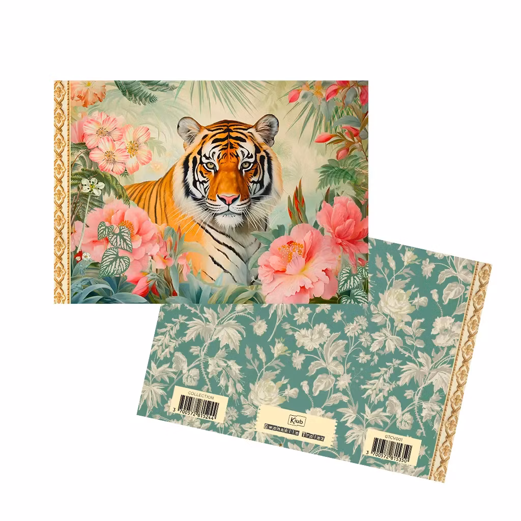 Vacker Anteckningsbok - Tigern (liggande A5)