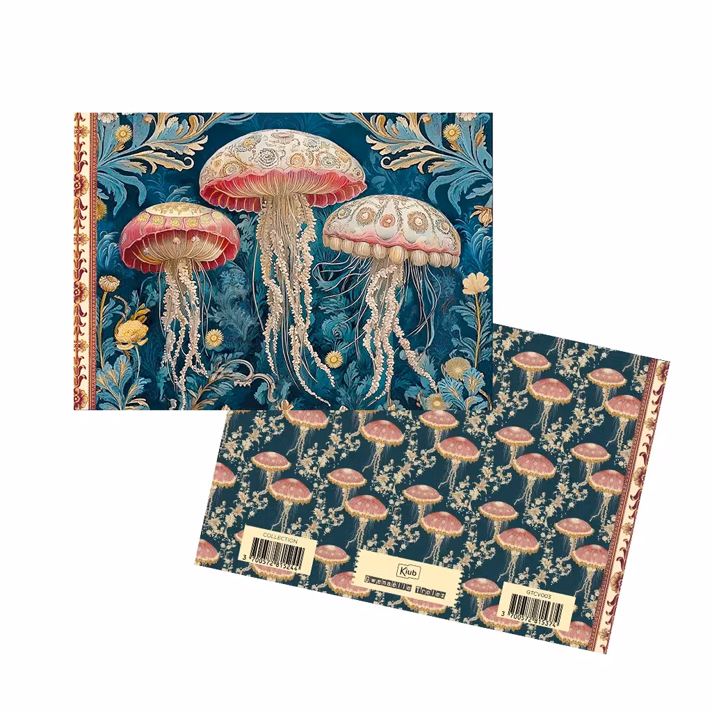 Vacker Anteckningsbok - Maneter (liggande A5)